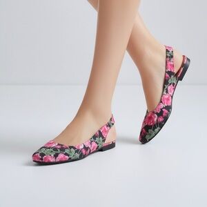 Christian Siriano Vibrant Pink Floral Heels